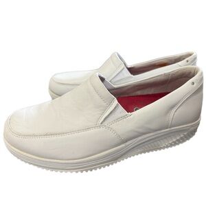 EUC! SKECHERS White Slip Resist  Work Nurse Healthcare Memory Foam 7.5 Slip-Ons